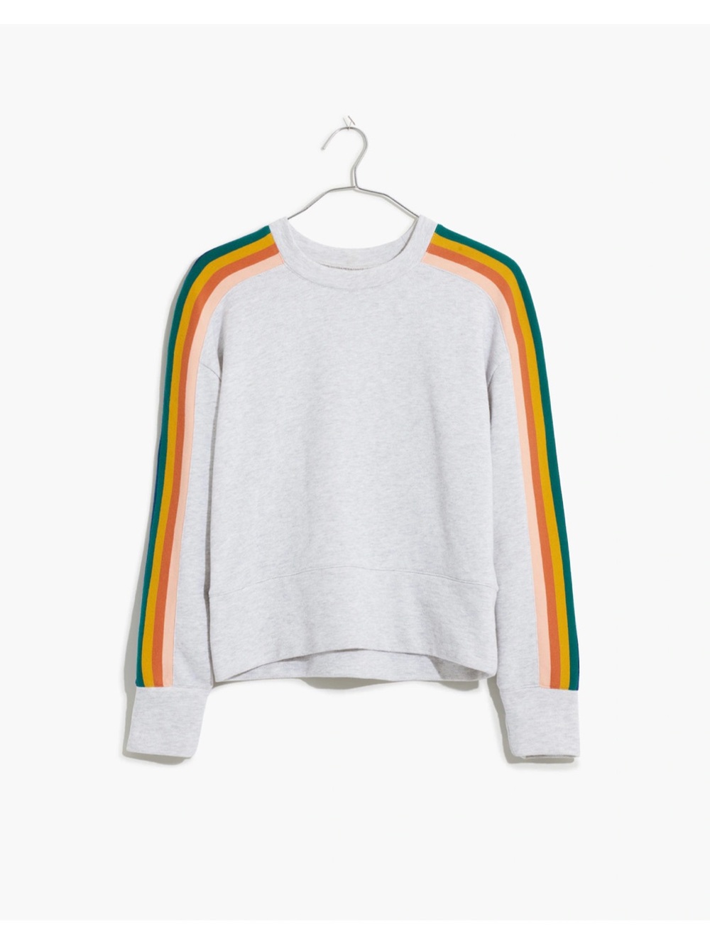Madewell Rainbow-Inset Crop Sweatshirt